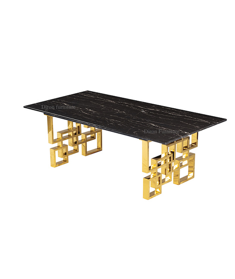 Steel Coffee Table In Polish Gold