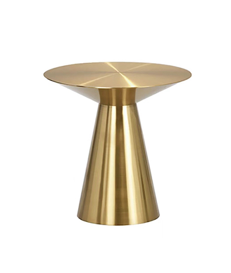 Gold metal side table