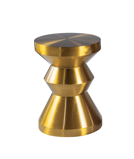 Modern End Table Side Table In Brass Finish