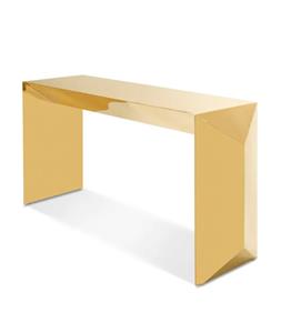 console de mesa de latão de luxo