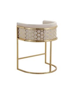 Gold Stainless Steel Performance Velvet Bar Stool Counter Stool