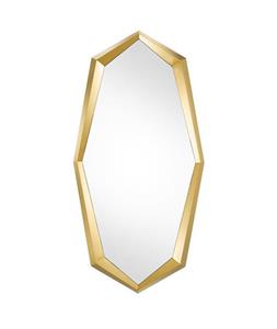 Wall Mounted Rectangular Accent Gold Mirror