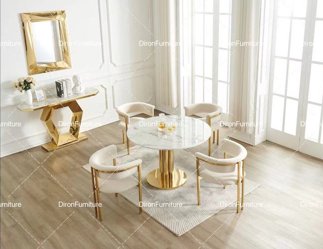 brass dining room furniture
