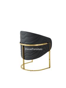 Luxury Modern Brass Arm Dining Chair By Diron Furniture