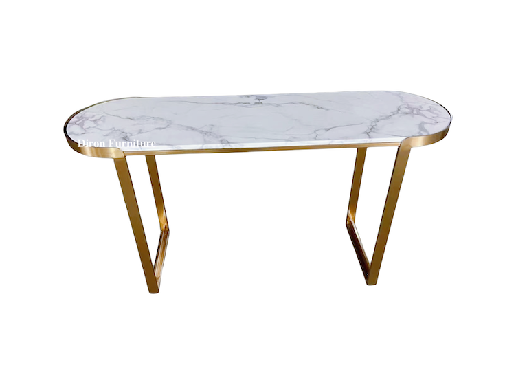 Brushed Brass Finish Console Table