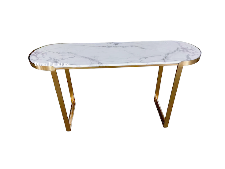 Table console finition laiton brossé