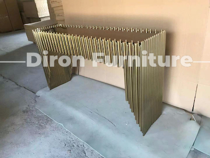 Luxury Contemporary Brass Console Table For Living room