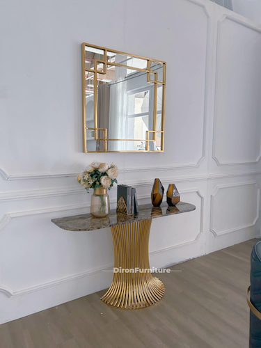 Luxury Sofa Console Table In Gold