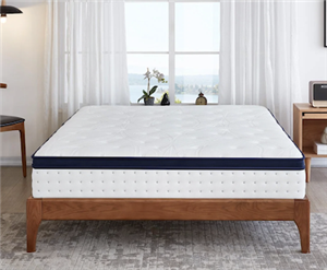 Matelas à ressorts ensachés Euro Top Double Queen King Bed Matelas en mousse de latex moyennement ferme