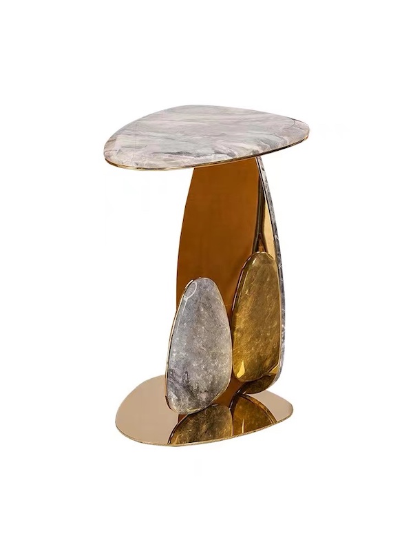 Mesa lateral moderna de latão By Diron Furniture