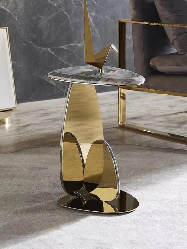 Modern brass side table By Diron Furniture