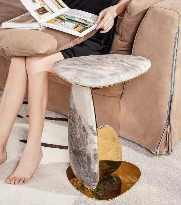 Modern brass side table