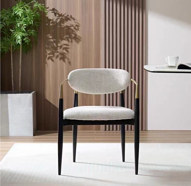 Modern Upholstered Dining Chairs with Arms Set of 1