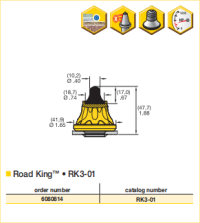 Heavy Duty Kennametal Concrete Milling Picks Road King Cold Planer Teeth For Hard Cement Pavement