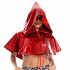 King Mcgreen Star Witch Cowl Hat Medieval Hooded Capelet Shiny Leather Accessory Vintage Renaissance Cowl