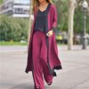 2023 Three Piece Set Autumn Women V Neck Vest Tops Cardigan And Long Pants Vintage Elegant Office Suit Spring Patchwork Outfits