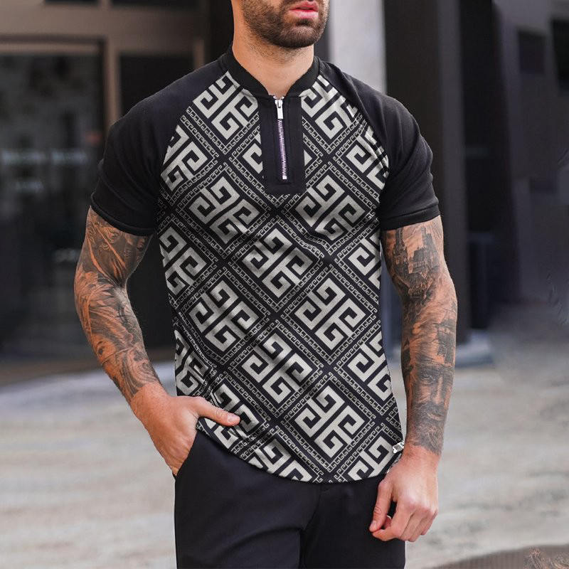 Wholesale New Zip Polo Logo Shirt Polo T-shirt Zipper Zipper Shirt For Men