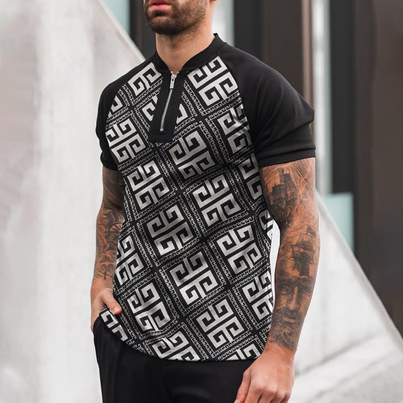 Wholesale New Zip Polo Logo Shirt Polo T-shirt Zipper Zipper Shirt For Men