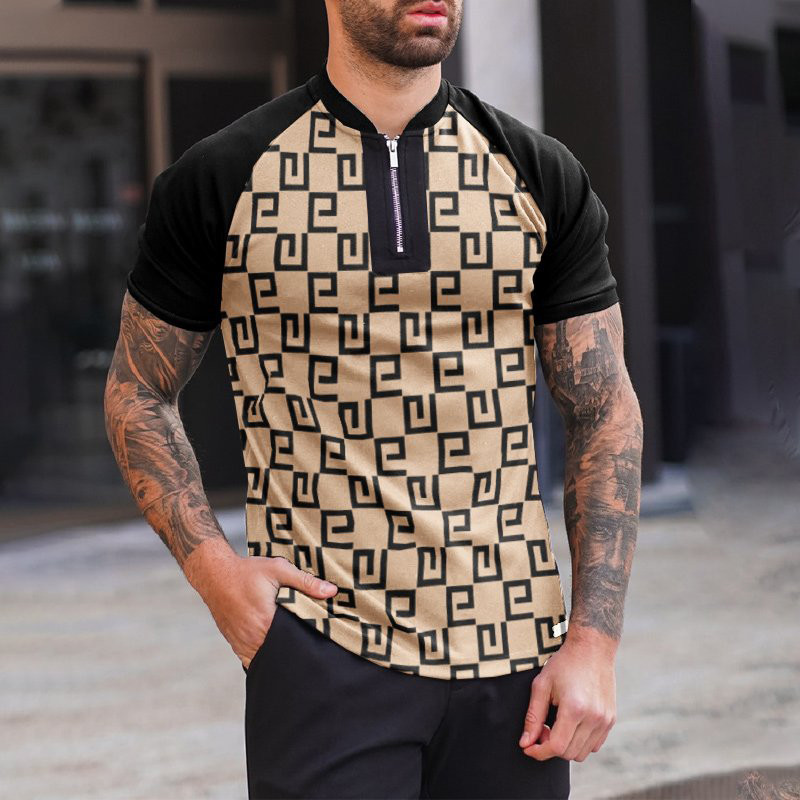 Wholesale New Zip Polo Logo Shirt Polo T-shirt Zipper Zipper Shirt For Men