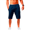 2023 New Breathable Cotton Linen Men's Shorts Solid Color High Quality Summer Home Wear Shorts Beach Board Shorts Men For Men