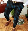 2023 Pants Geometric Print Full Length Streetwear Pants Fashion Business Casual Men's Slim Trousers