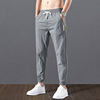 2023 Hot Sale Men's Casual Fashion Simple Capris Loose Sweatpants Super Thin Waist Pants Men's Pants