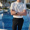 Wholesale 2023 Summer Men's Sweater Shirt Short Sleeved Breathable Knitted Casual T-shirt Men