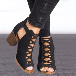2023 Summer New Arrival Ladies Thick-heeled High-heeled Fish Mouth Large Size Women's Shoes