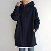 2023 Women's Autumn Winter Streetwear Zip Up Long Oversized Fleece Hoodie