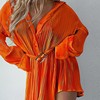 2023 New Arrivals American Style Hot Sell Pleated Green Long Sleeve Bodycon Short Shirt Formal Dress For Office Ladies