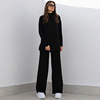 2023 Autumn Winter Women 2 Piece Set Sweater Top Pants Sweater Rib Knit Set Womens Knit Sweater Two Piece Sets Women