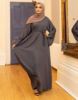 2023 Abaya Dubai Turkey Solid Color Simple Modest Kaftan Islamic Abaya Muslim Woman Long Sleeve Evening Dresses