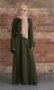 2023 Abaya Dubai Turkey Solid Color Simple Modest Kaftan Islamic Abaya Muslim Woman Long Sleeve Evening Dresses