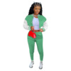 SD 2023 Wholesale New Products Women Thick Fleece Sports Baseball Jacket Set Two Piece Sweatpants Set Women Jacket And Pants Set