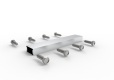 Fixture Mounting Bracket System For Steel Tile Roof