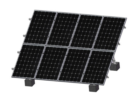 Solución solar de montaje en tierra de acero al carbono en forma de C