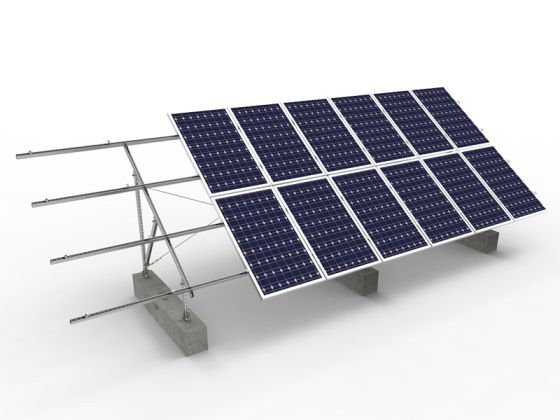 Support de montage au sol solaire en acier galvanisé en forme de U