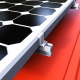Bornier de serrage d'extrémité de rayonnage de panneaux solaires en aluminium