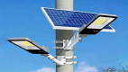 Solar street light airplane head square high power LED waterproof lighting with pole