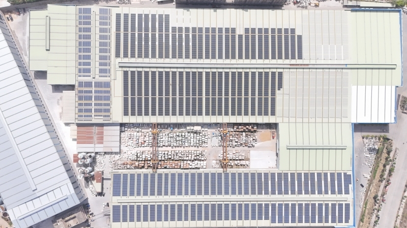 WanLong Large color steel tile roof photovoltaic power station