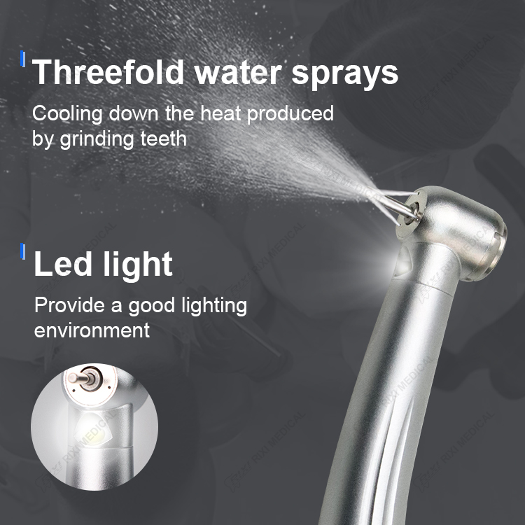 Dental High Speed Turbine Handpiece 3 Water Sprays