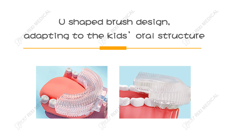 u-shaped 360 degree kids animal toothbrush