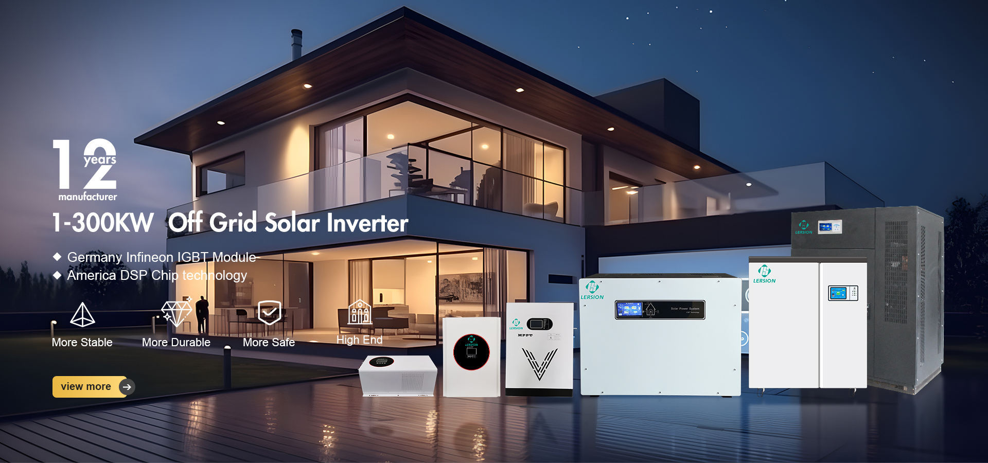 Kilang Penyongsang Solar Luar grid Dengan 12 Tahun Kilang Penyongsang Solar Luar grid Dengan 12 Tahun