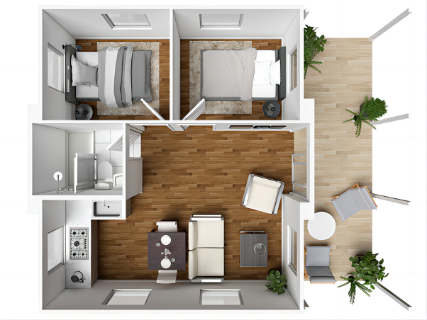 Modular Expandable Homes 20FT Utvidbart Tiny House