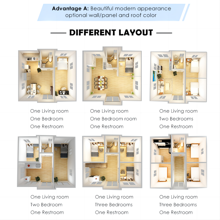 Maison de stockage de conteneurs extensibles préfabriquées extérieures