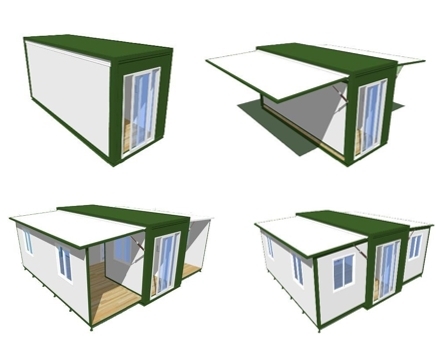 Luxuriöses Fertigcontainerhaus mit vier Schlafzimmern und einem Badezimmer