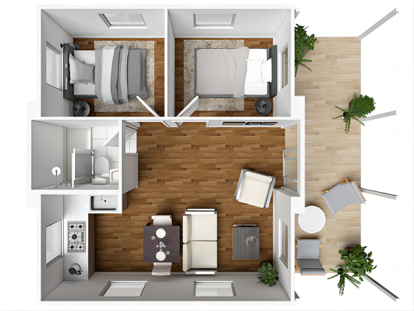 Expandable Foldable Container House With Solar Energy