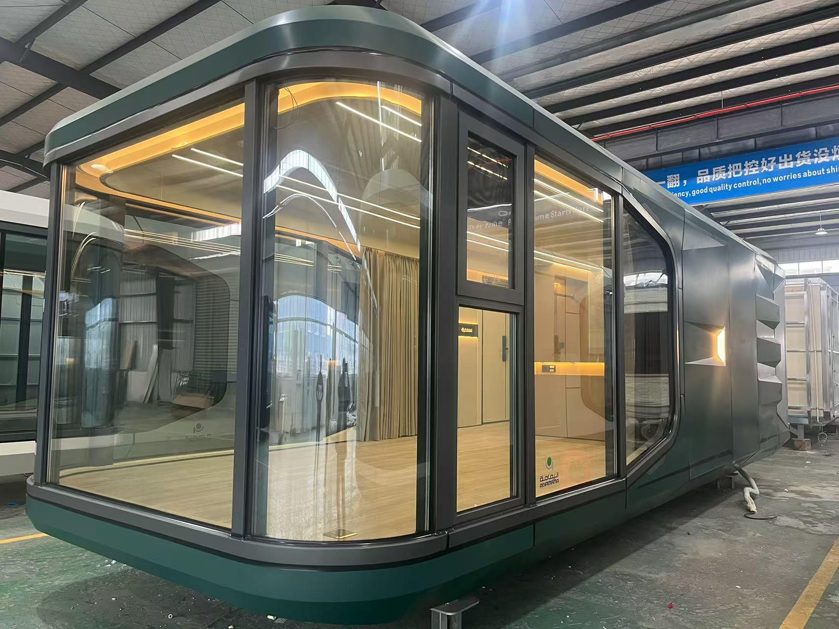 CGCH Z5 40ft Prefabrik Ev Kabin Kapsül Mobil Otel Mutfak ve banyolu Prefabrik Ev Kapsül Ev
