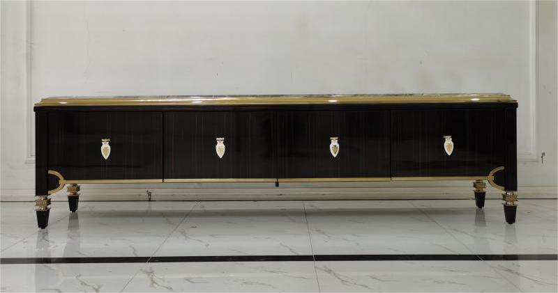 wooden marble side cabinet