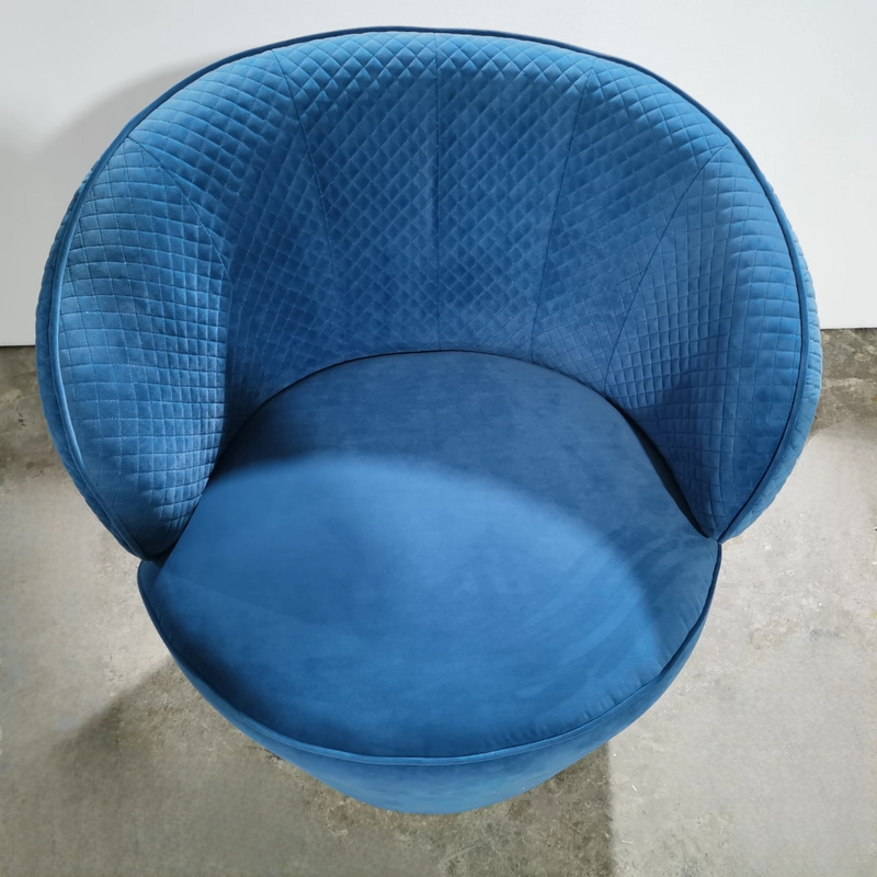 blue single sofa couch